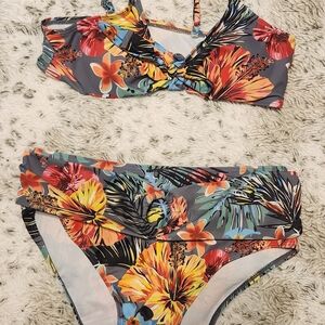 Cupshe Floral Bikini Set - Multicolor